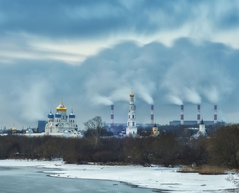 россия, зима, храм, природа, небо, архитектура, путешествии, православие, дзержинский, церквушки Николо-угрешский монастырьphoto preview