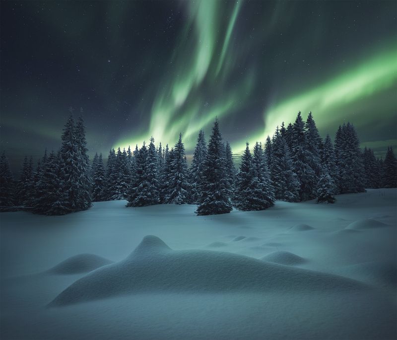 aurora, landscape, nature, пейзаж, природа photo preview