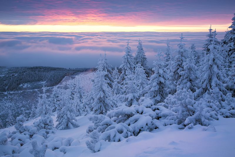 giant, mountains, sunrise, clouds Giant Mountainsphoto preview