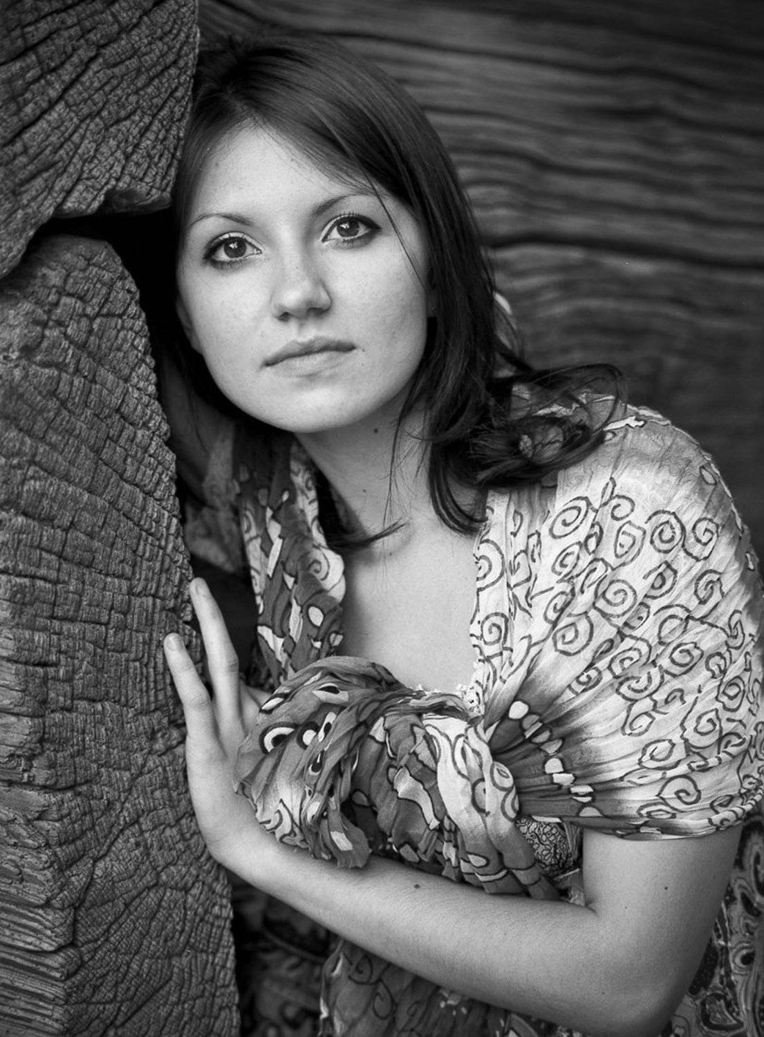 Селянка. Автор: Сергей девушка, село, портрет, b&w, пленка, деревня, красота, глаза, Сергей