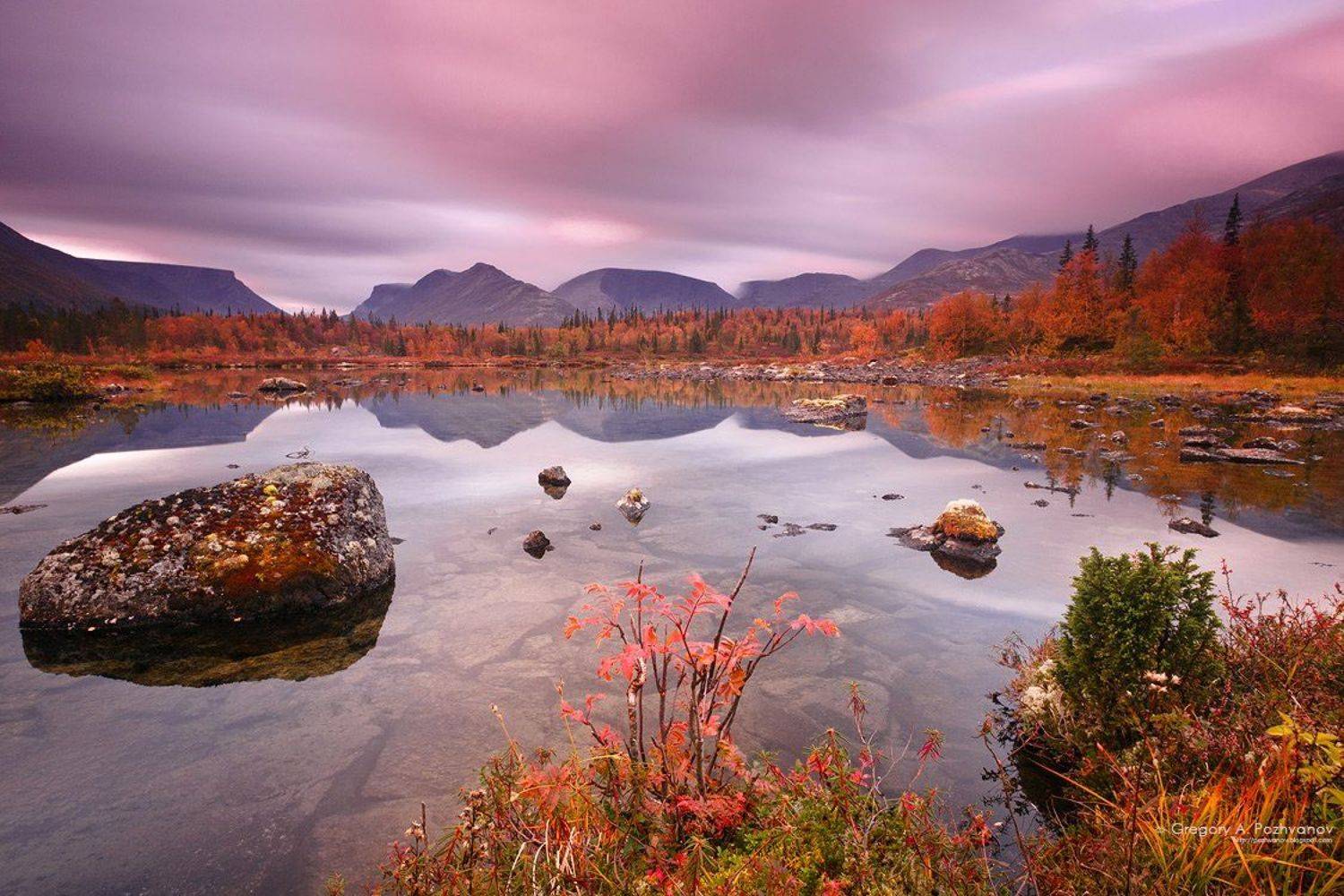 хибины, осень, сентябрь, заполярье, кольский, полуостров, горы, тундра, озеро, кукисвумчорр, пачвумчорр, куэльпорр, петрелиуса, кунийок, Григорий Пожванов