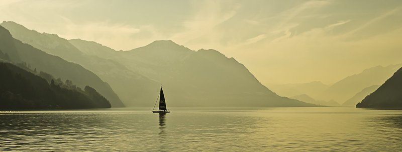 швейцария, озеро, парус, цвет На вкус и цвет...photo preview