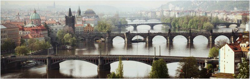 прага, чехия, летенские, сады Утренняя Прагаphoto preview