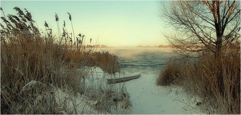 зима, природа, пейзаж, панорама, озеро Одиночество... фото превью