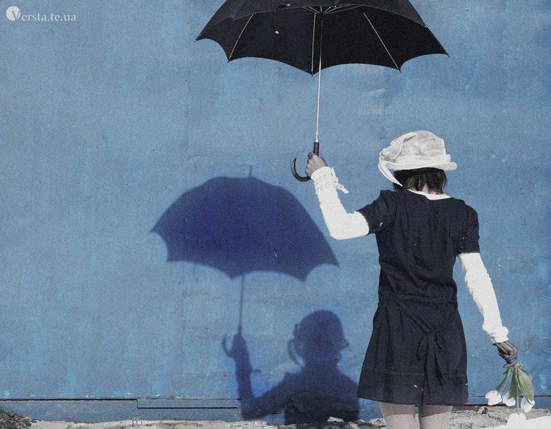 зонтик, парасолька, мерри попинс, синій Мерри Попинсphoto preview