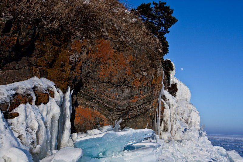 байкал., лед, пейзаж, природа. закат Один вечер наедине с Байкалом фото превью