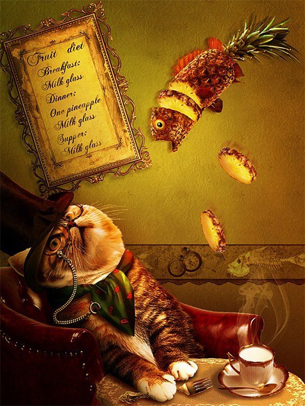 коллаж, фотоарт, фотошоп Фруктовая диетаphoto preview