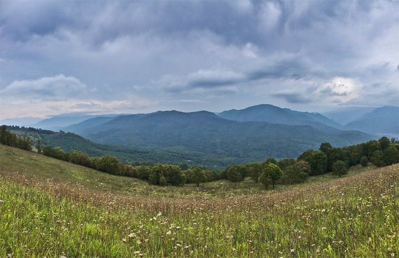 кавказ, адыгея, горы, лес, небо, облака, пейзаж, природа, панорама Дуга...photo preview