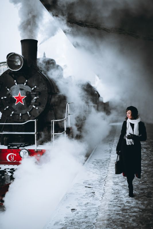 #portrait #girl #girls #snow #winter #city #портрет #девушка #город #зима #снег Паровозphoto preview