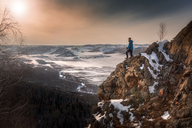 #trevel, #treveler, #hiking, #hill, #rock, #tracking, #landscape, #mountain, #mountains, #nature, #river, #winter, #sunset, #snow, #reserve, #altaikrai, #altai, #russia, #siberia, #tigirek, #пейзаж, #горы, #путешествие, #путешественник, #алтай, #тигирек Путешественникphoto preview