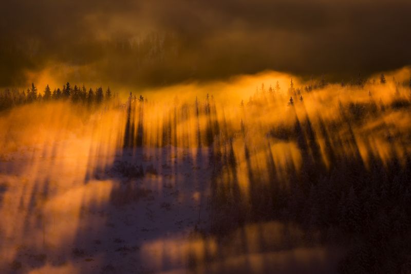 giant, mountains, sunrise, clouds photo preview