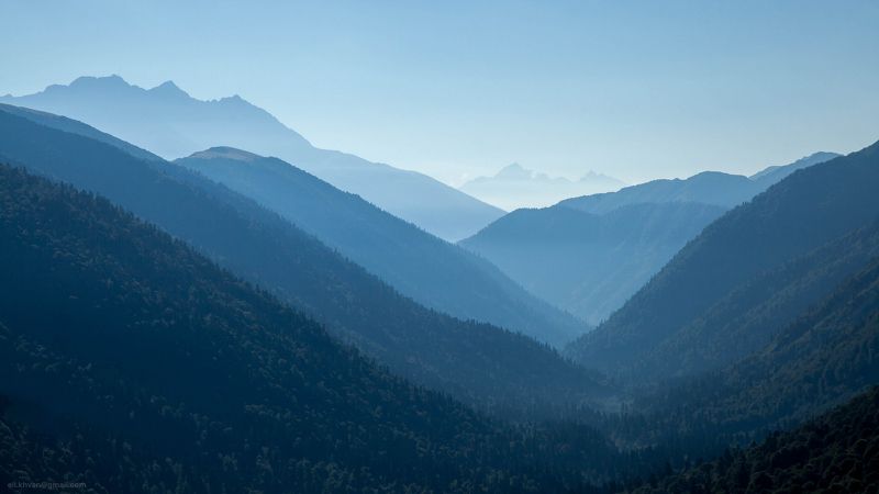 кавказ, фишт, горы, россия Синяя долинаphoto preview