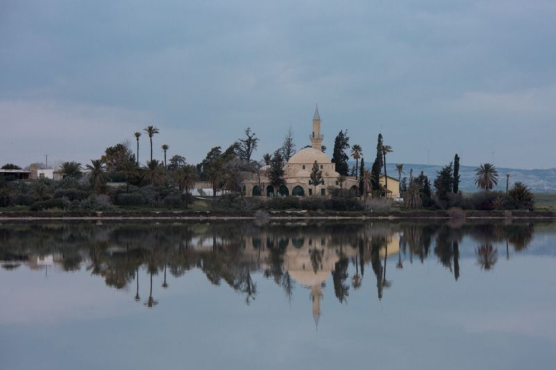 мечеть, кипр, ларнака, озеро, закат, отражение, вечер, святыня, мусульманство Мечеть Hala Sultan Tekkephoto preview