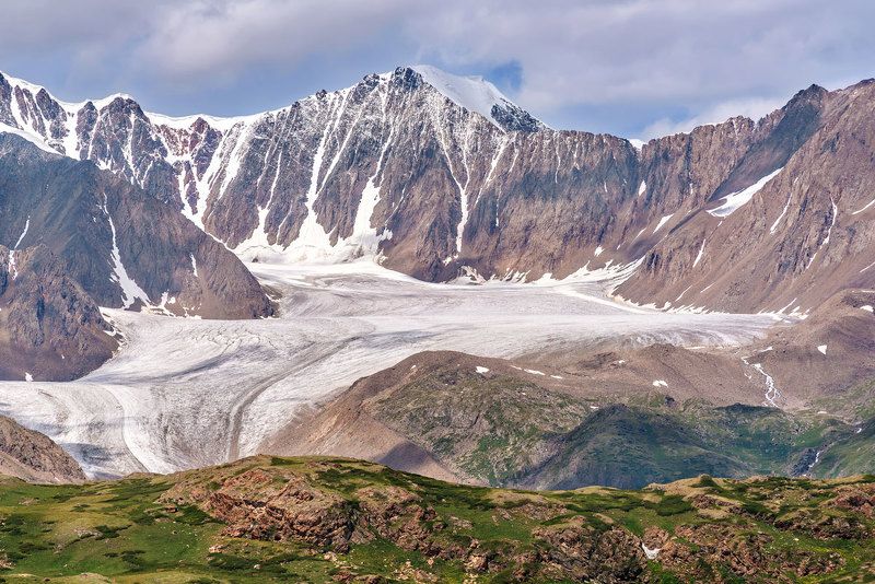ледник, лето, горы, алтай, джело, glacier, summer, mountains, altai Ледник Джелоphoto preview