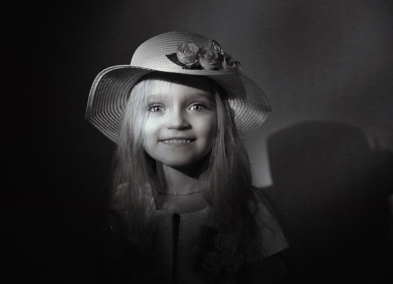 Портрет, чб, детство, ребёнок, киносвет, childhood, portrait, child Портрет дочери фото превью