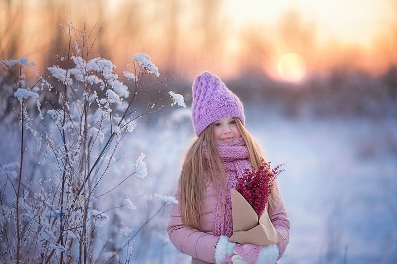 зима, февраль, девочка, портрет Скоро веснаphoto preview