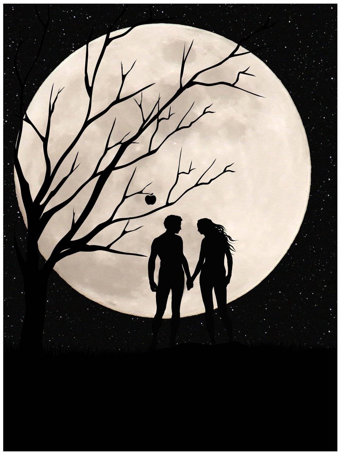 *****. Автор: Sergii Vidov адам, ева, запретный плод, яблоко, луна, Sergii Vidov