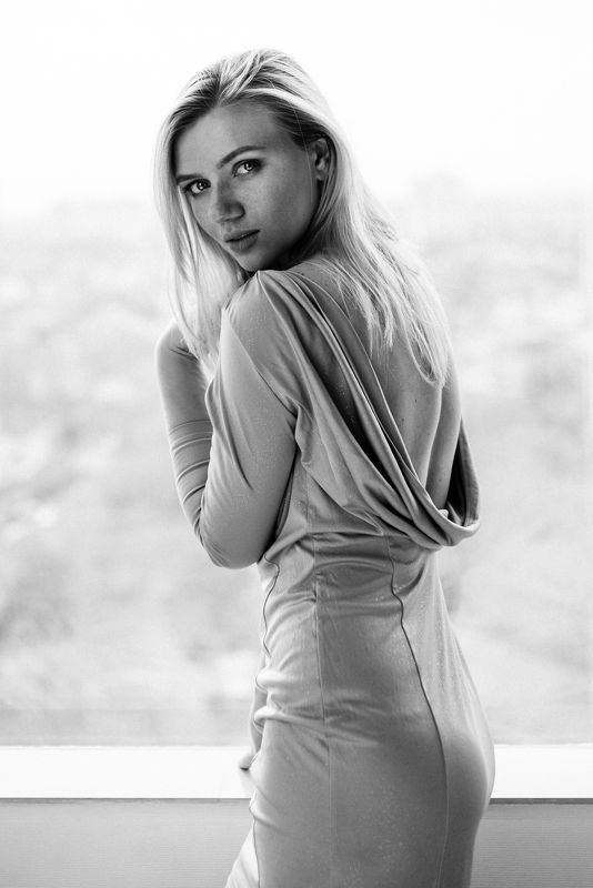 девушка, портрет, арт, зима, одесса, art, portrait, fotorad, ч/б, взгляд Настяphoto preview