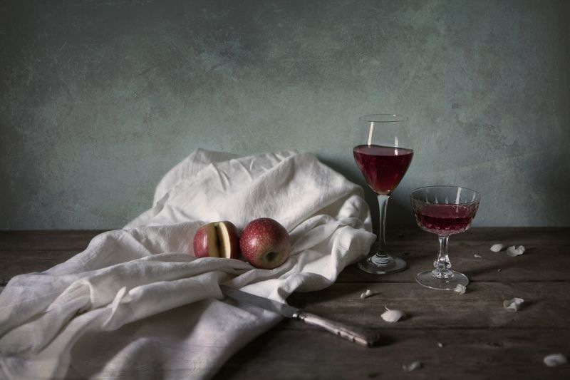 Still life with Wine and Applesphoto preview