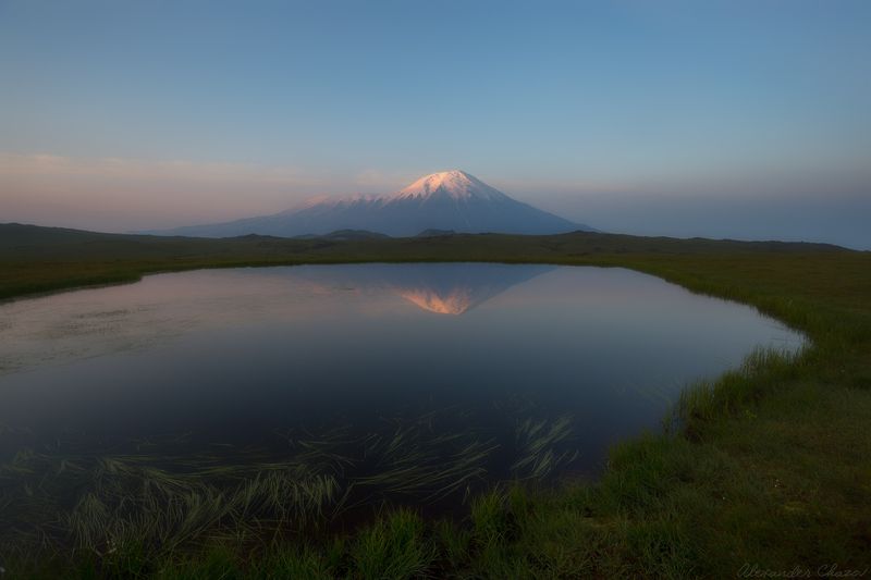 камчатка, вулкан, толбачик, отражение, утро, рассвет Утроphoto preview