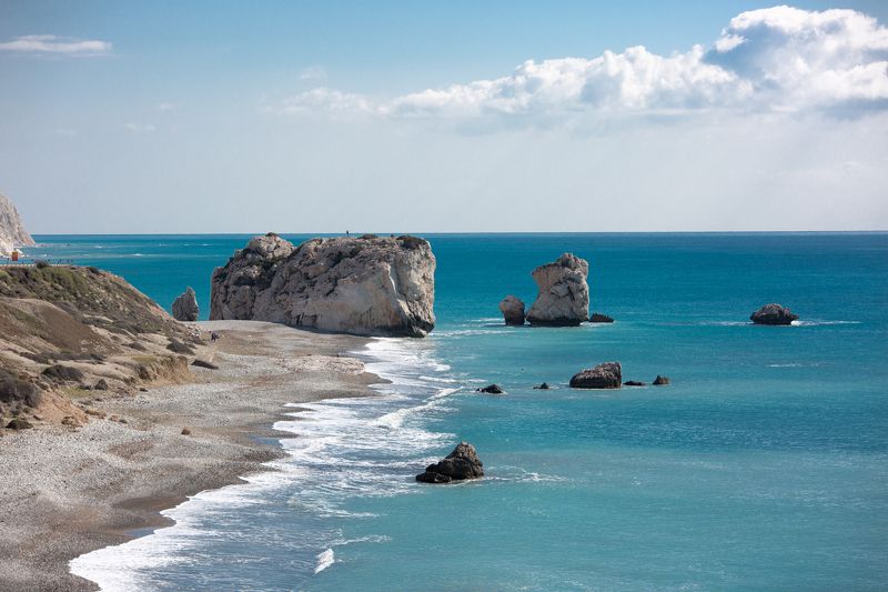 пейзаж, море, скалы, туристическое, афродита, прибой, простор Скала Афродитыphoto preview