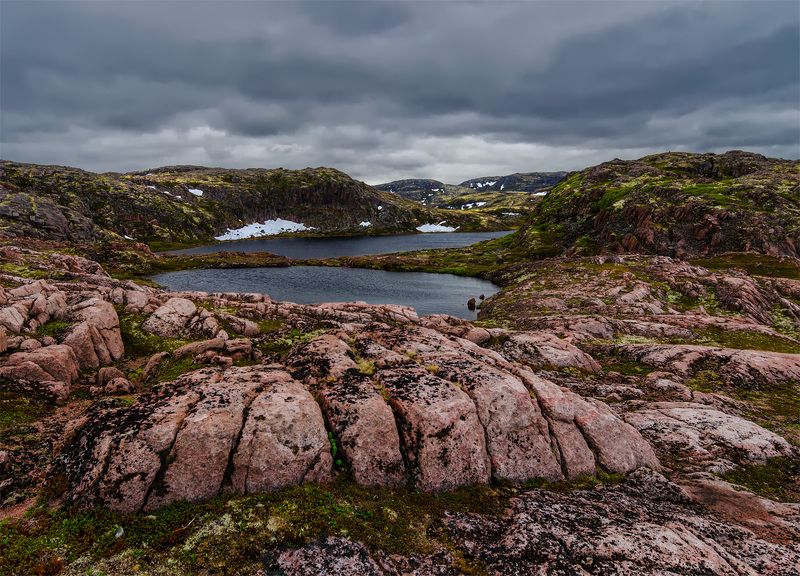 природа, пейзаж, север, кольский, тундра, лето, берег, териберка, озеро, ***photo preview