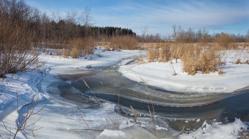 пейзаж, природа, облака, река, путешествия, travel, wildlife, nature, river, clouds, winter, landscape, зима, лед, ice, snow, frozen Зимняя рекаphoto preview