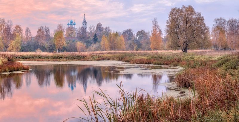 осень, пруд, храм, россия Осеньphoto preview