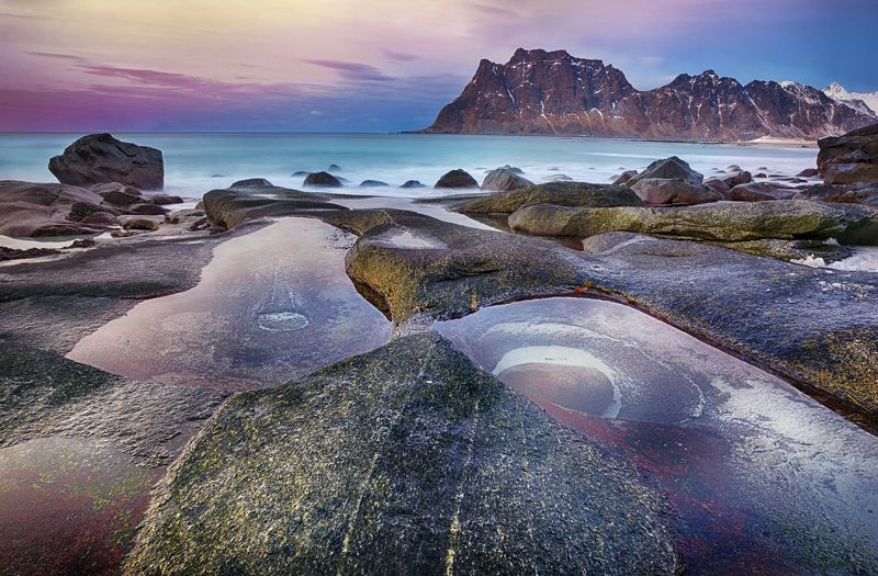 пейзаж, пляж, море, лофотены, норвегия, природа Utakleivphoto preview