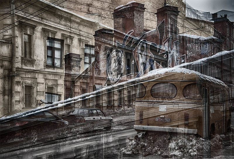 санкт-петербург, почтамская улица, стены, граффити, автобус Ты выздаравливайphoto preview