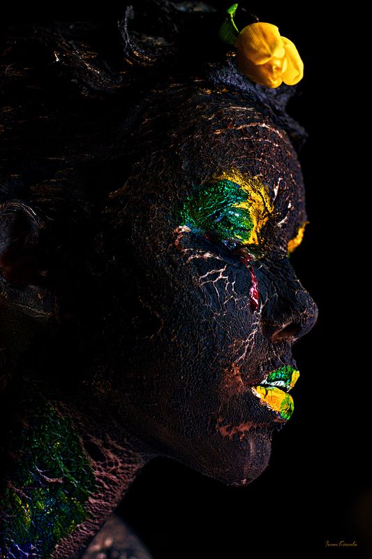 люди, портрет, арт, фейсарт, бодиарт, земля, мир, слеза, война, пепел, жизнь, фотокузница, ivankovale Planet Lifephoto preview