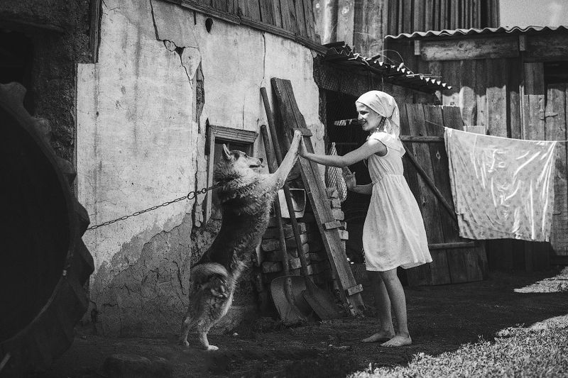 дети,собака,одиночество, друг, село, лето,каникулы,ребенок Другphoto preview