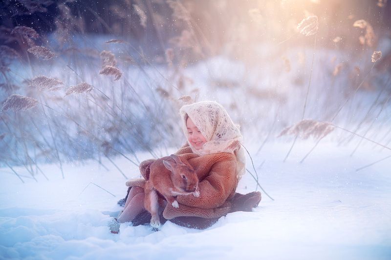 дети, семьям, малыши, любовь, зима, зайка, кролик, мороз, снег зайкаphoto preview