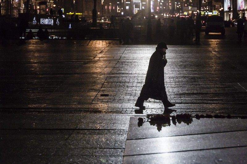 Люди, город, улица, жанр, вечер, свет, силуэт, человек,  ***photo preview