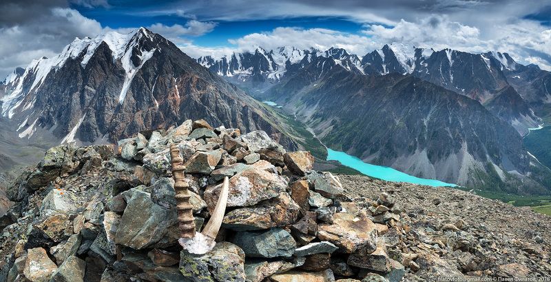 алтай, сибирь, шавлинские озера, панорама, лето С Пирамидыphoto preview