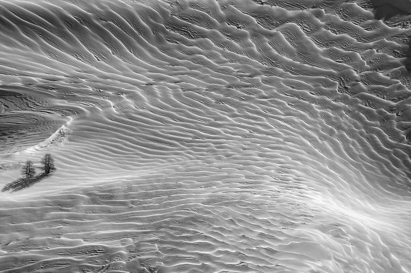 снег, альпы, горы, картина, мазки, ёлка, извилины, объём, горы Картина масломphoto preview