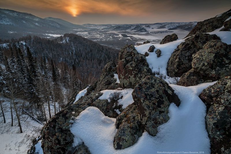 тигирек, алтай, сибирь, закат, тигирекский заповедник Тигирекphoto preview