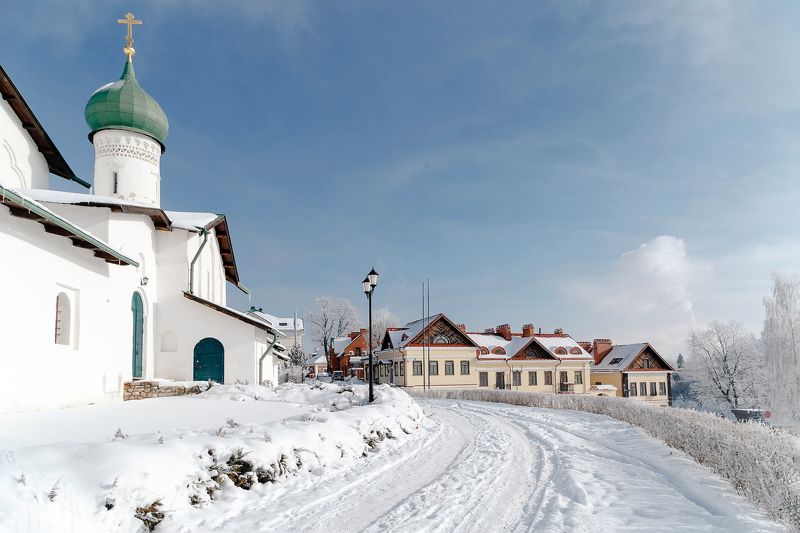 пейзаж, город, псков, зима, белая, снег, небо, мороз, россия Зимняя прогулка по Псковуphoto preview