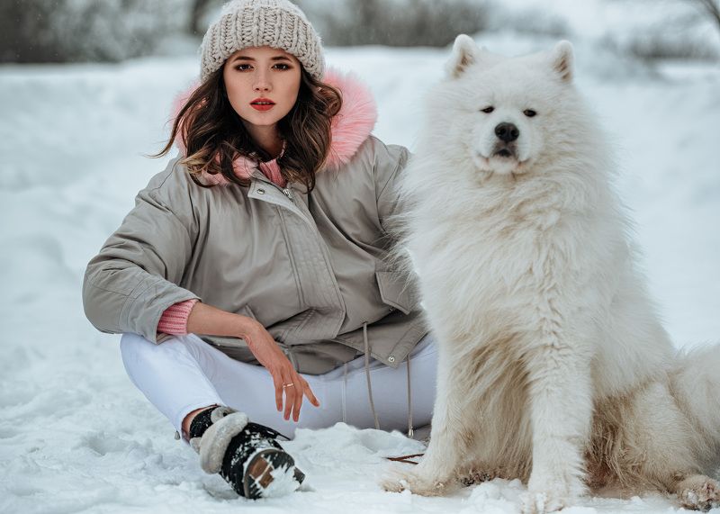 портрет, девушка, пленер, зима Зимняя идиллия...photo preview