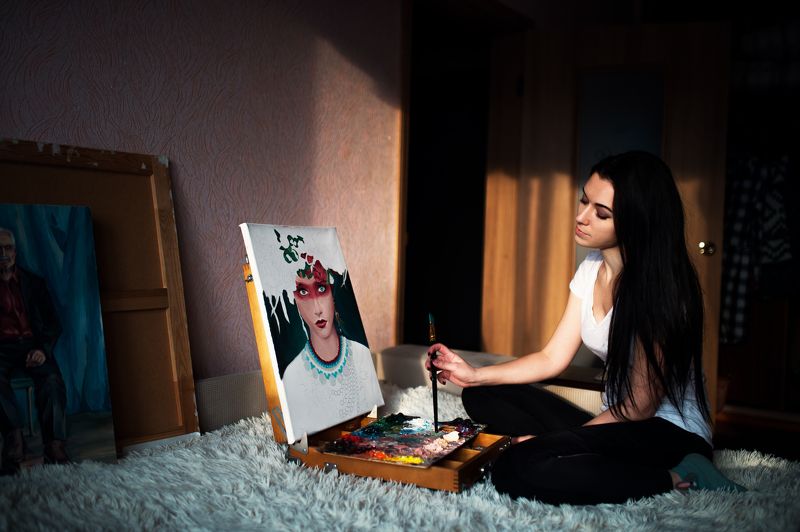 портрет, картина, художник  Художник photo preview