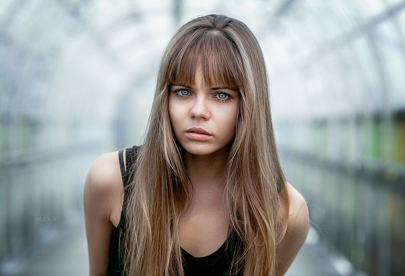 portrait, model, eyes, look, light * * *photo preview