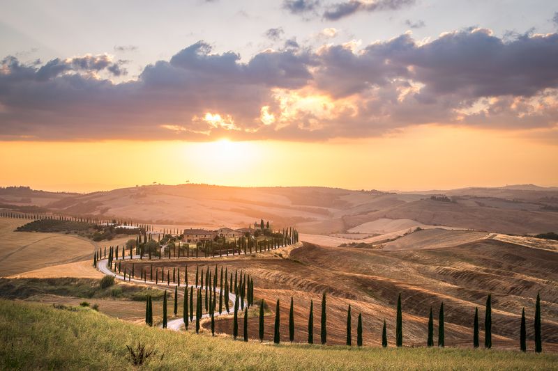#sunset #tuscany #wine #summer #travel #journey Sunset in Tuscanyphoto preview