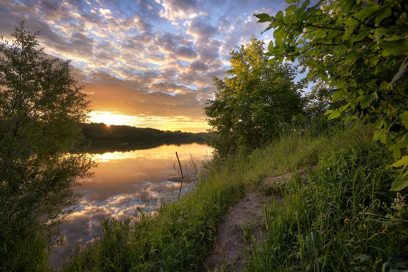 #пейзаж #весна #подмосковье #чехов #красиво #природа #закат #вечер  / Подмосковные вечера /photo preview