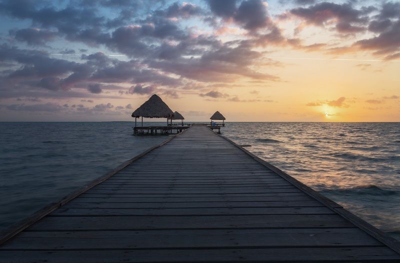 рассвет, пирс, куба, кайо гильермо Рассвет на пирсе. Куба, Кайо Гильермо.photo preview