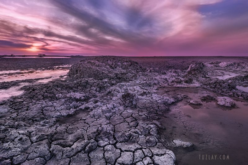темрюк, таманский полуостров, земля таманская, грязевой вулкан, вулканы тамани Апрельским вечером на грязевом вулкане #2 фото превью