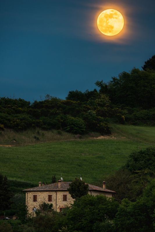 тоскана, ночь, италия, луна Теплый вечер в Тосканеphoto preview