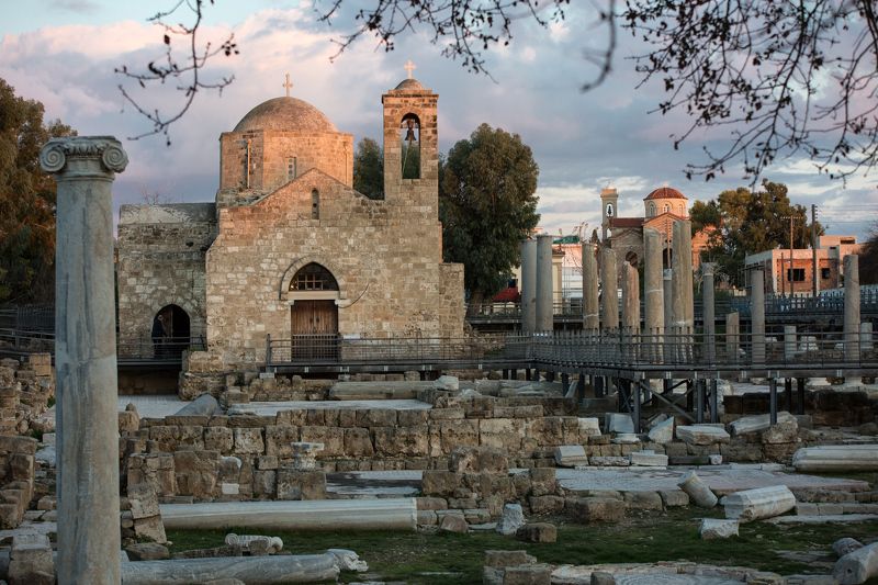 древнее, храм, руины, античность, церковь, кипр Пафосphoto preview