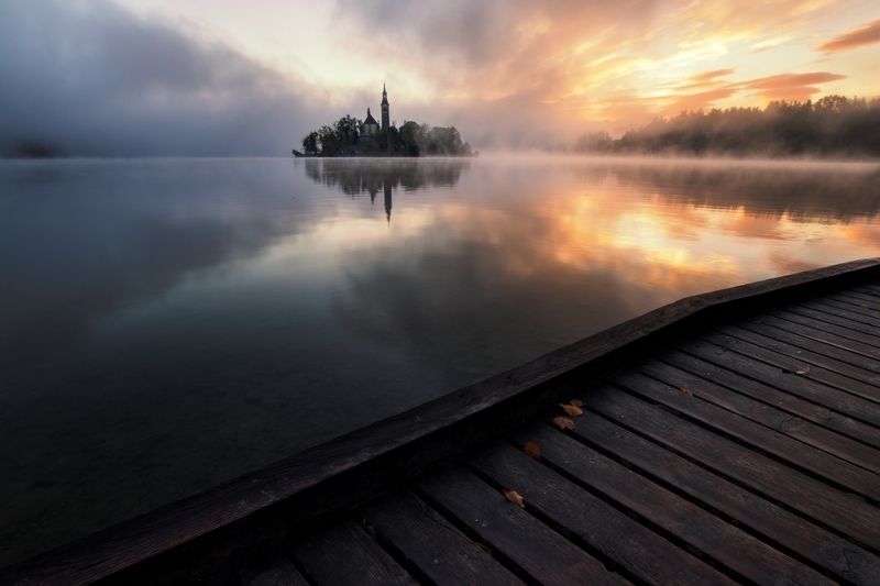 bled, slovakia, lake, mirror, moody Bled lake..photo preview