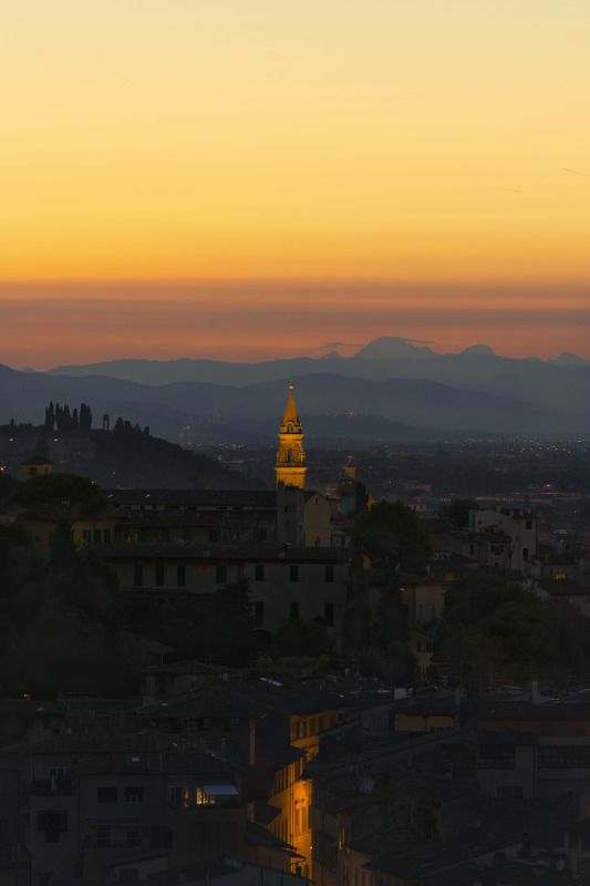 florence, italy Sunset over Florencephoto preview