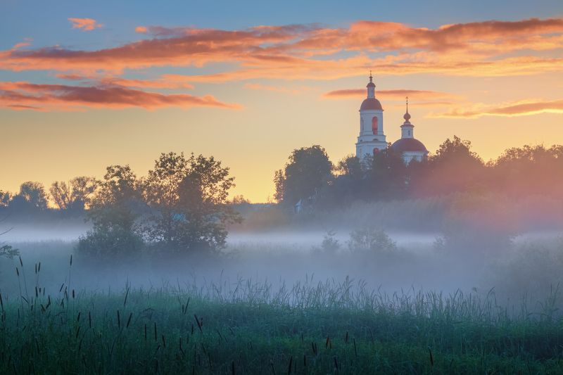филипповское, вечер, туман, лето, владимирская область Вечер в Филипповском фото превью